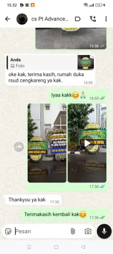Testimonial Papan Bunga Pernikahan cihara
