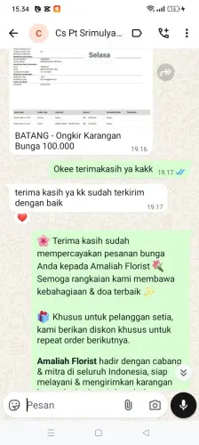 Testimonial Papan Bunga cihara