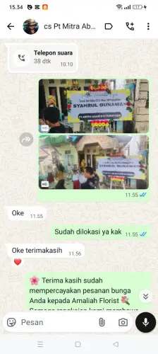 Testimonial Papan Bunga cihara